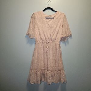 Kirundo Pink Leopard Print Midi dress | small